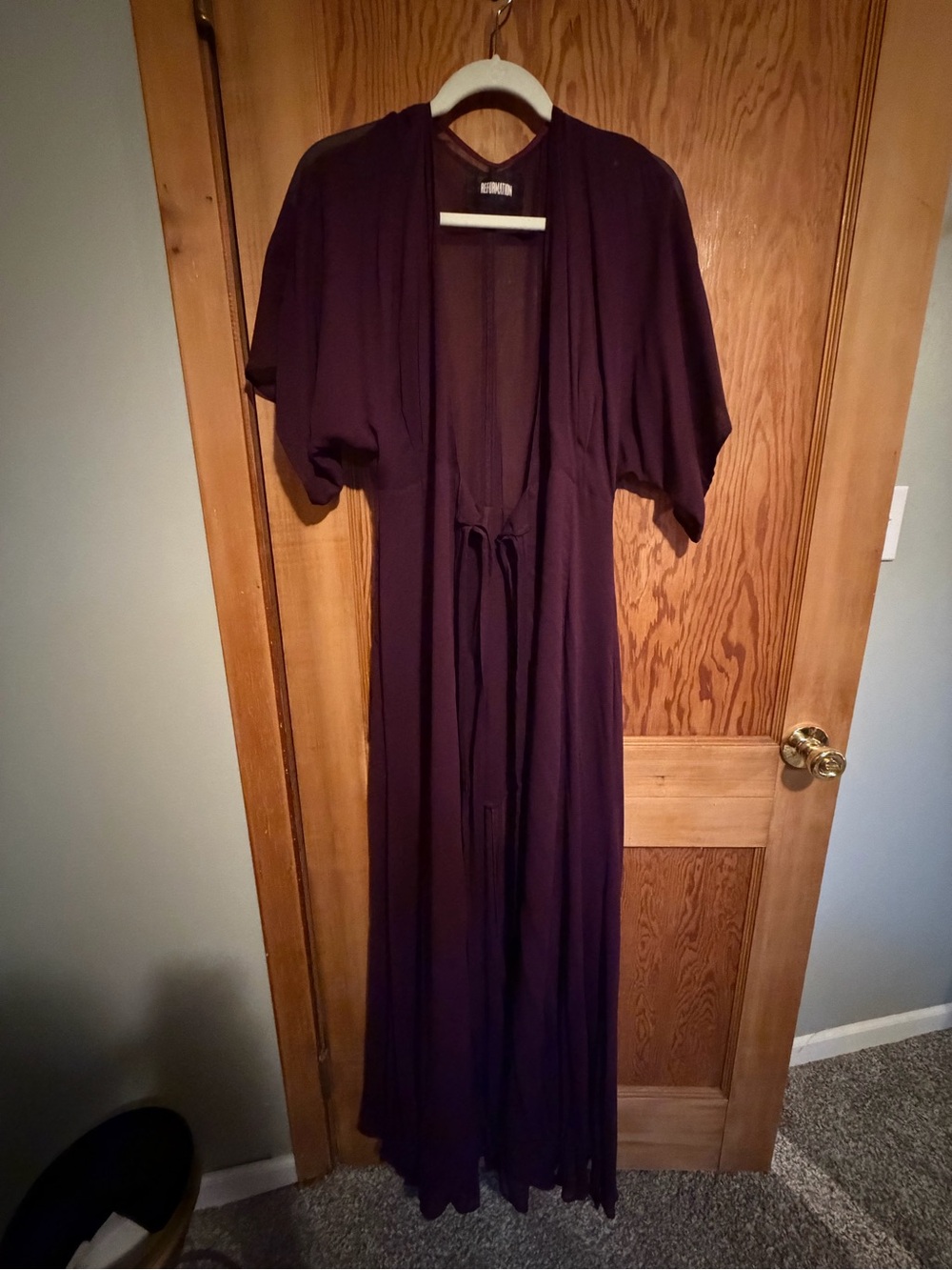 Reformation Plum Winslow Maxi Dress